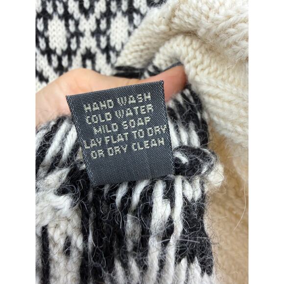 Classic Alpaca Womens XL Cowl Neck Sweater 100% alpaca Chunky Nordic Heritage - Picture 6 of 10